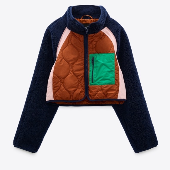 Zara Jackets & Blazers - Zara Multicolor Teddy Jacket